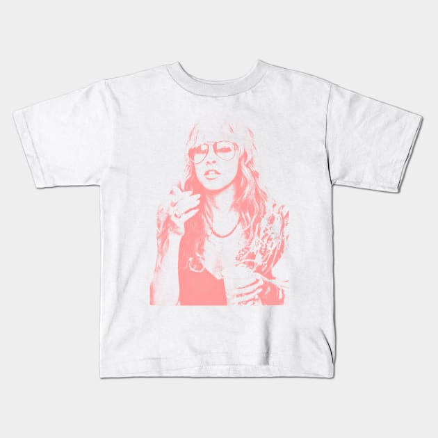 Stevie Nicks - Retro Vintage Styled Design Kids T-Shirt by CultOfRomance